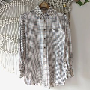 Viyella Tattersall Button-down Shirt Cotton-Wool Medium